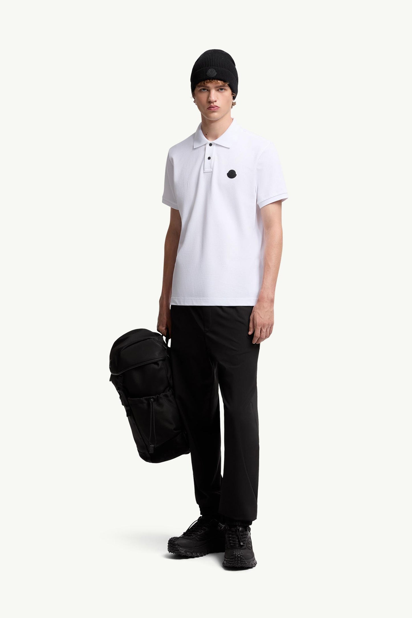 Logo Patch Cotton Piquet Polo Shirt