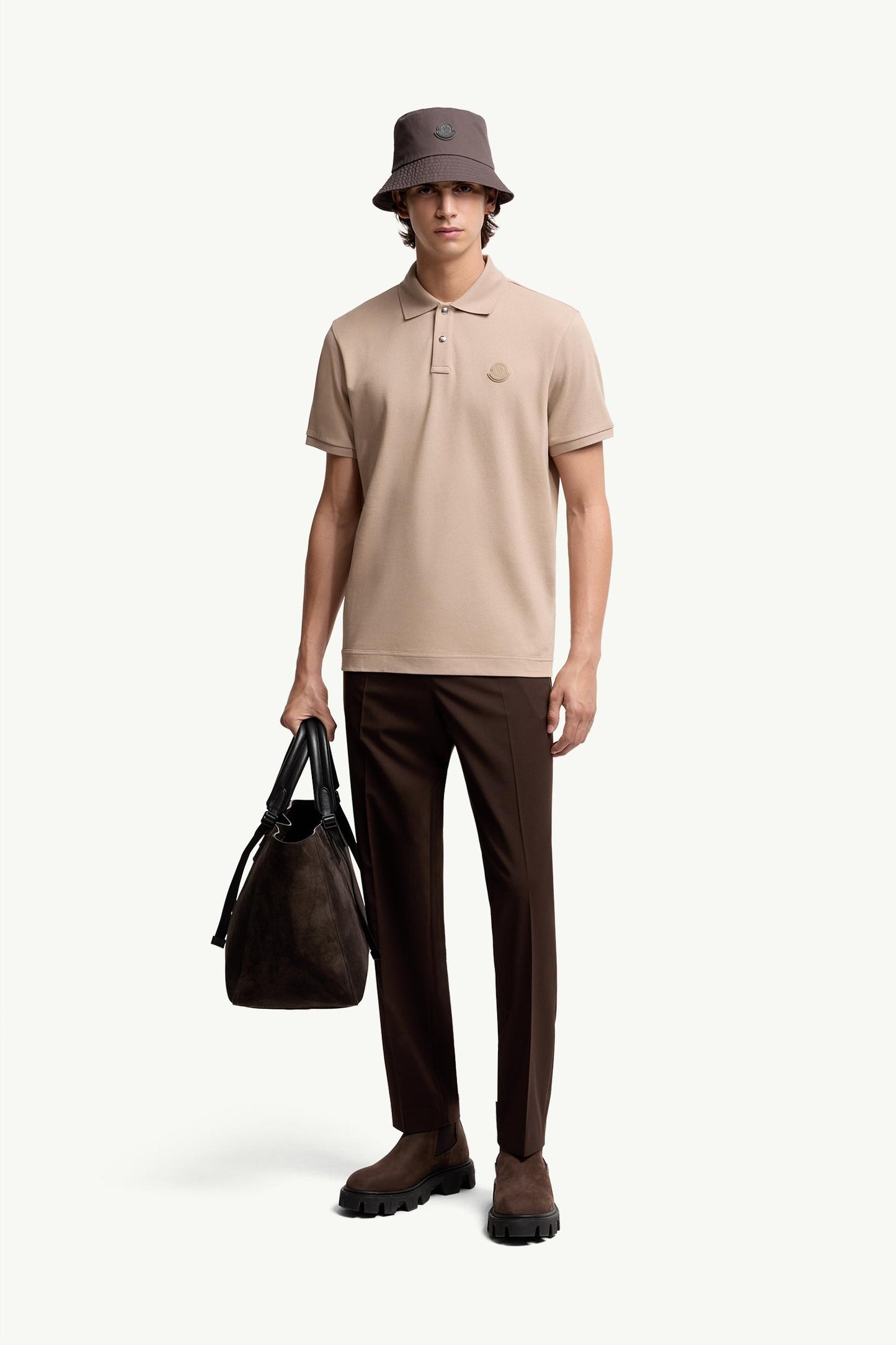 Logo Patch Cotton Piquet Polo Shirt