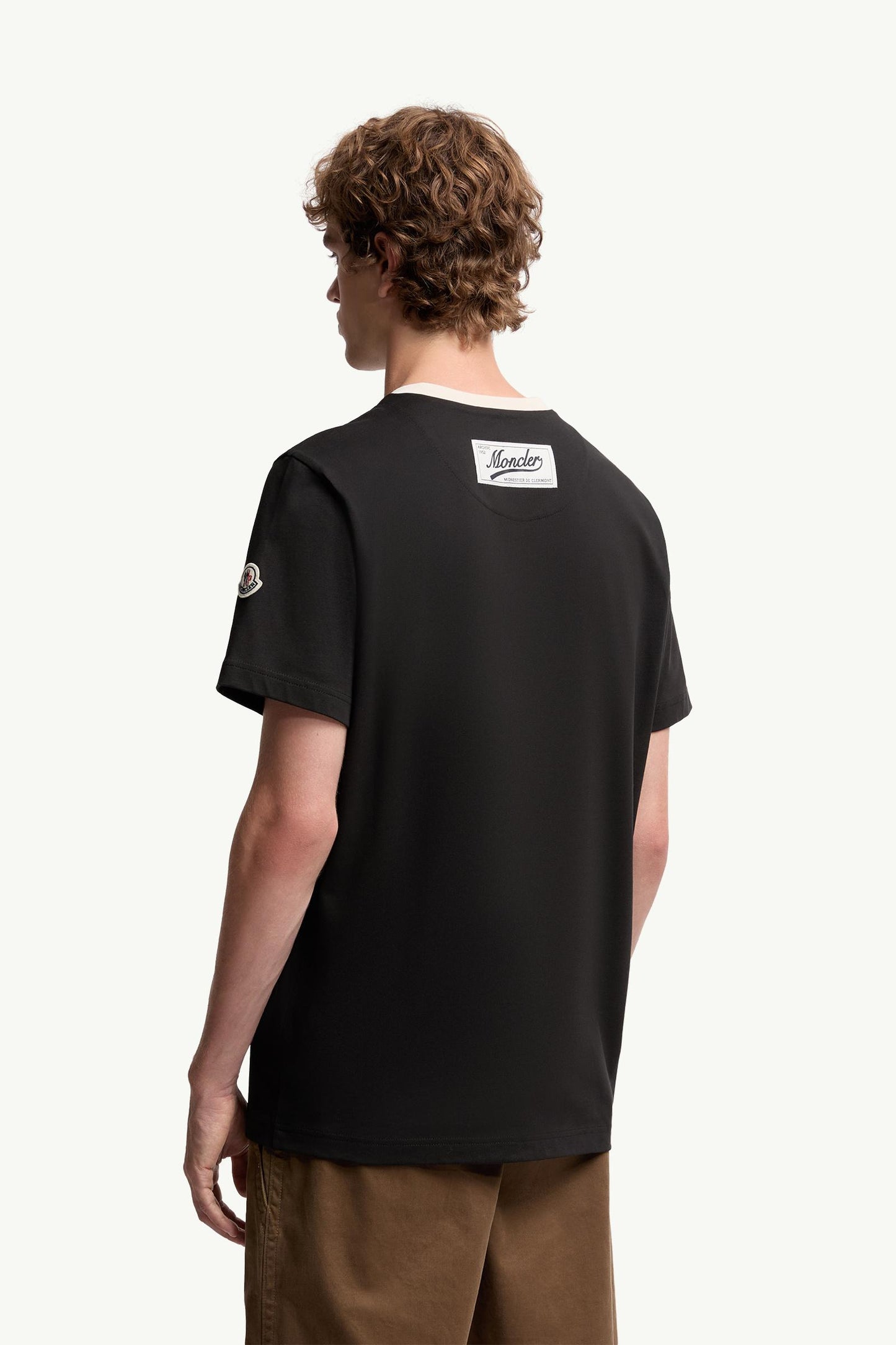 Embroidered Logo Cotton Piquet V-Neck T-Shirt