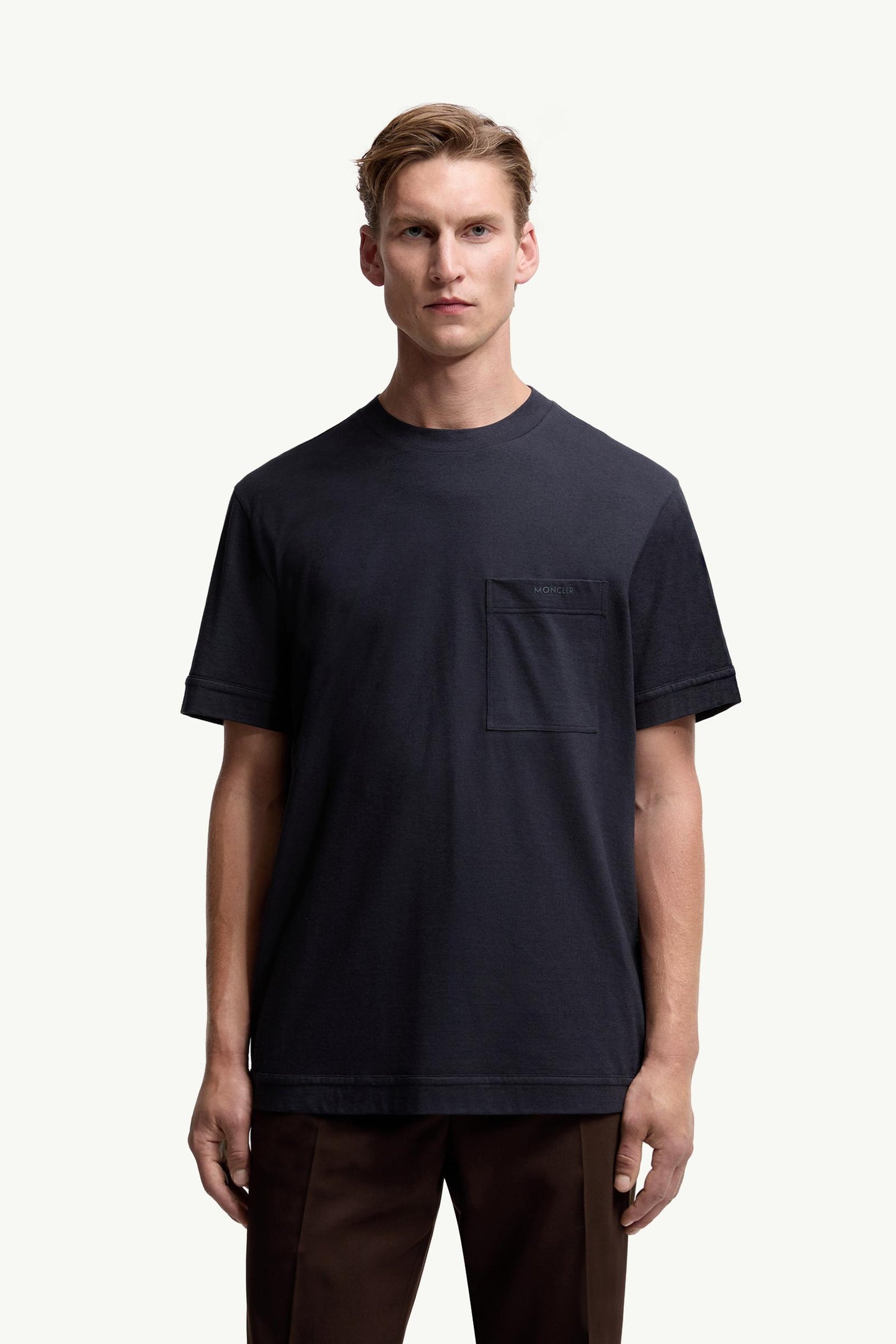 Logo Cotton & Silk T-Shirt with Pocket