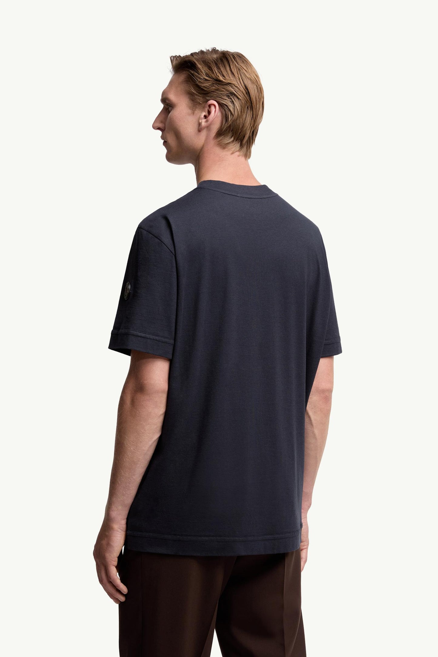 Logo Cotton & Silk T-Shirt with Pocket