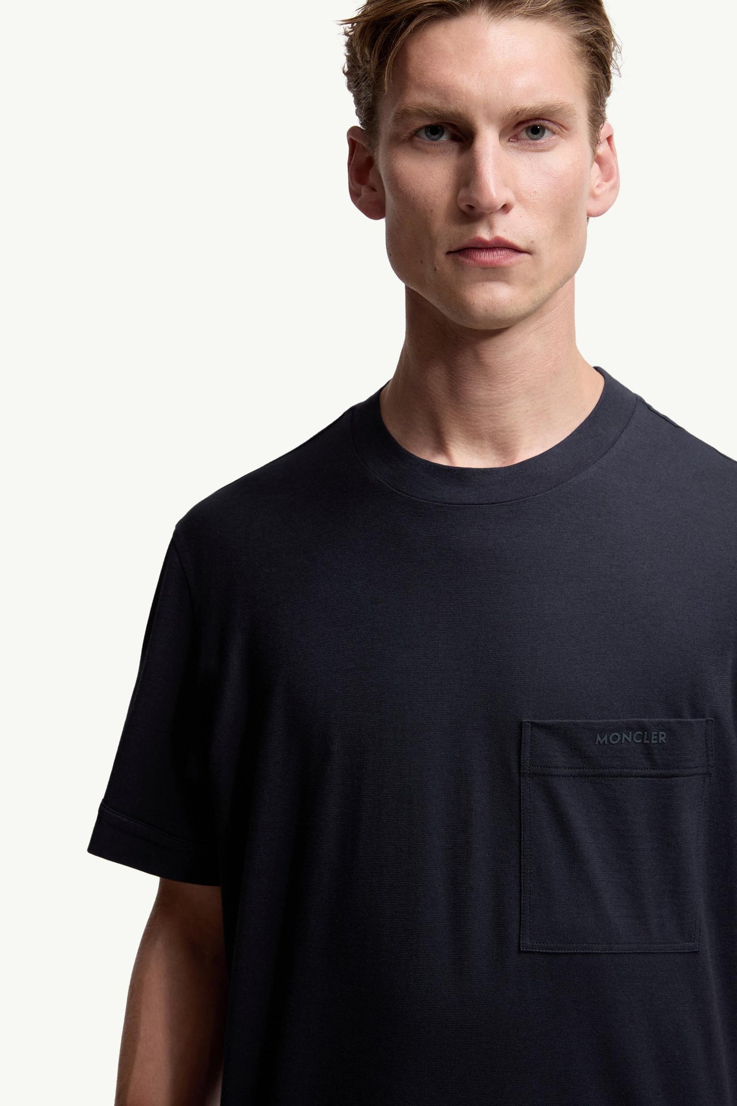 Logo Cotton & Silk T-Shirt with Pocket