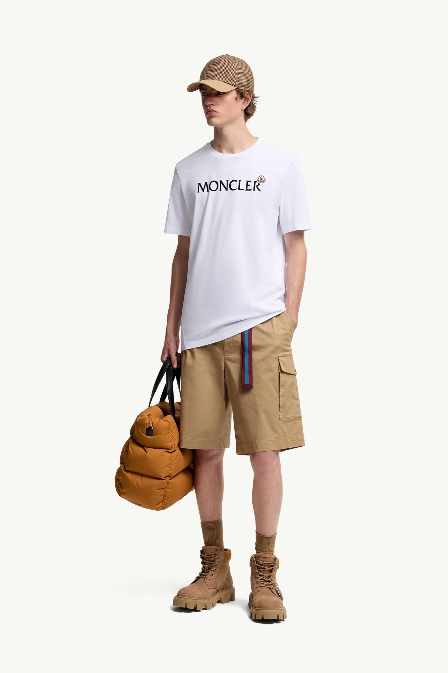 Flocked Logo Cotton T-Shirt