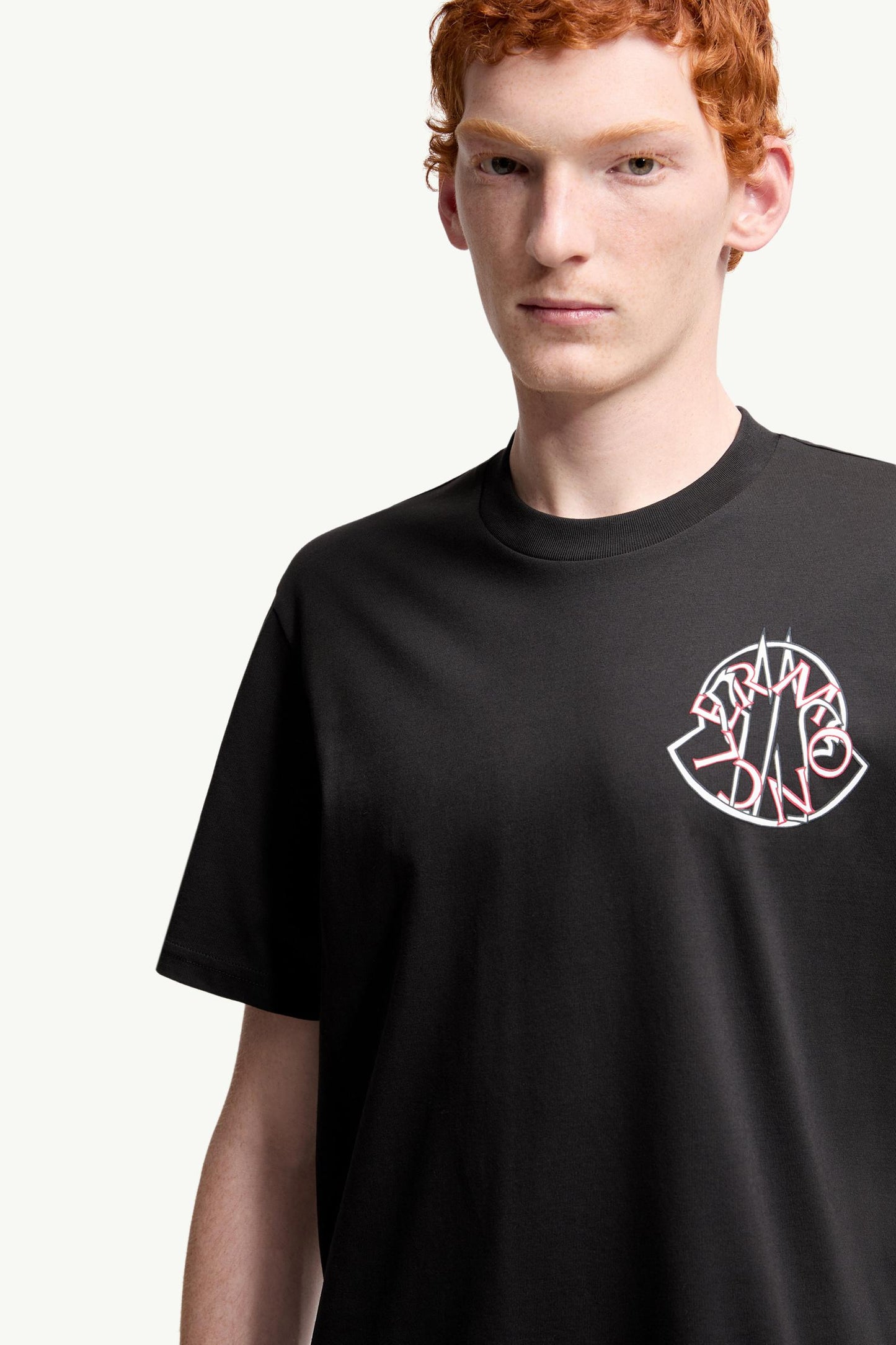 Overlapped Logo Cotton T-Shirt