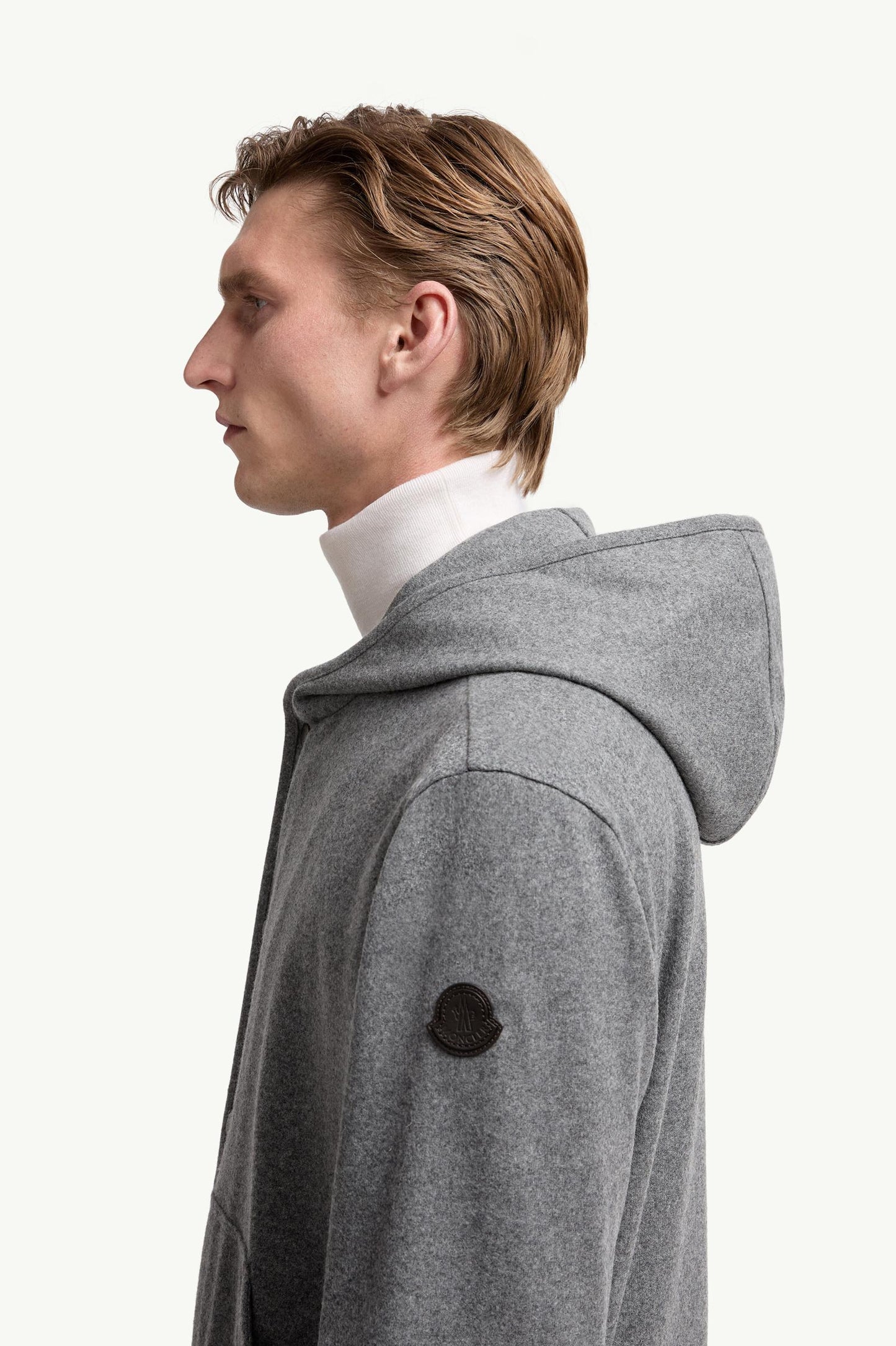 Wool Blend Zip-Up Hoodie