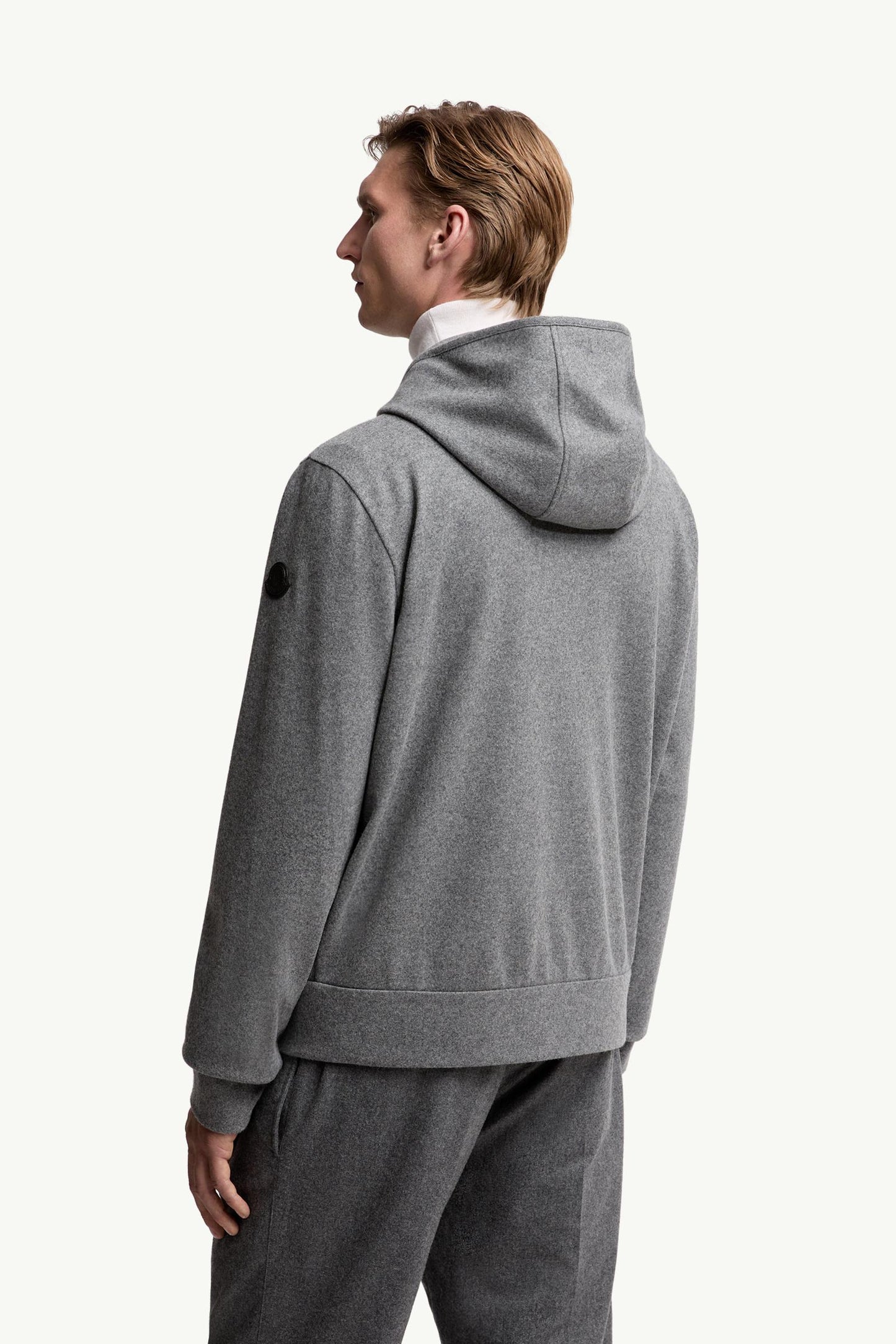 Wool Blend Zip-Up Hoodie