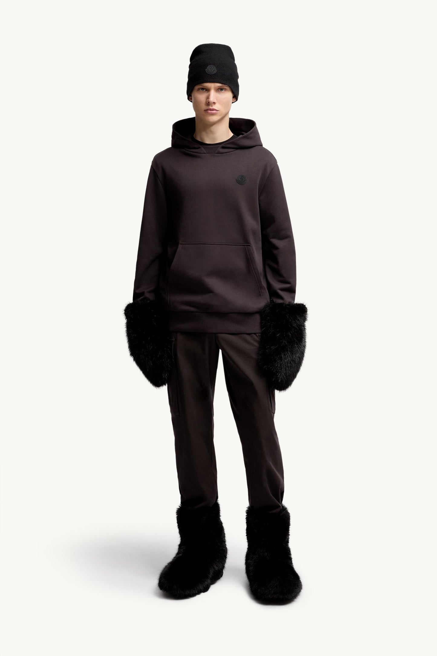 Tonal Back Logo Cotton Hoodie