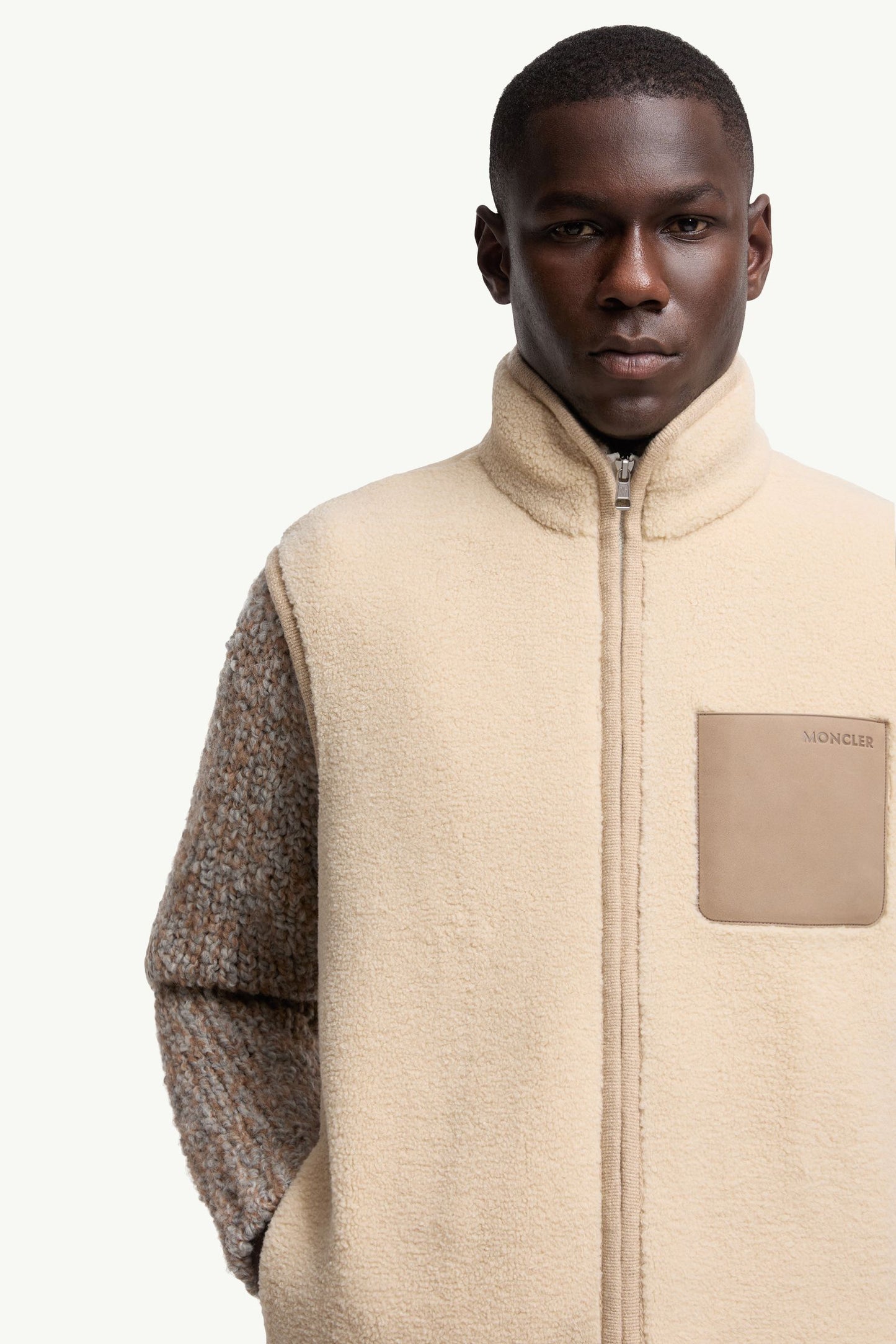 Nubuck-Trimmed Teddy Gilet