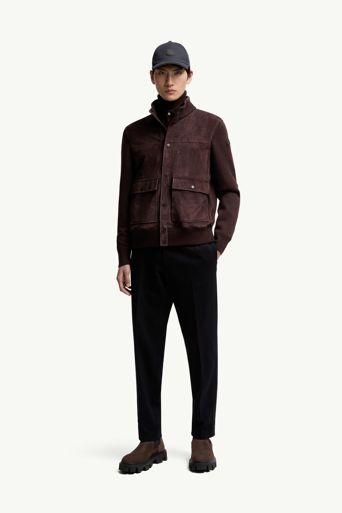 Wool & Suede Cardigan