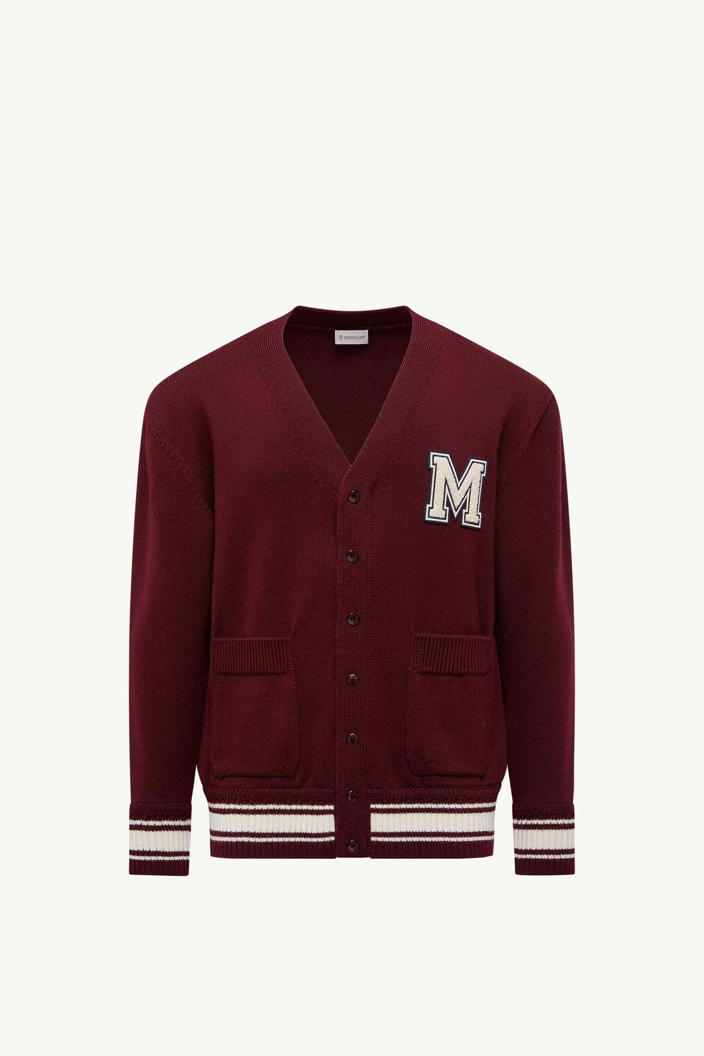 Embroidered Monogram Wool Cardigan