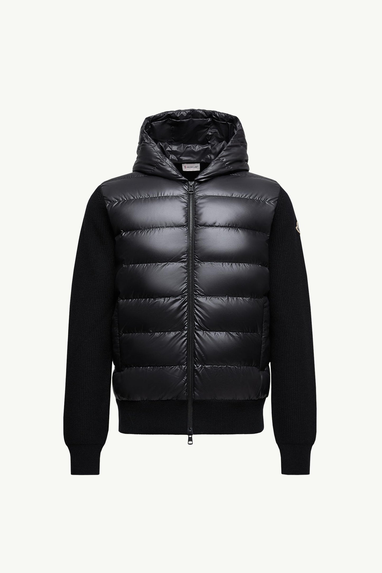 Padded Wool Zip-Up Hoodie