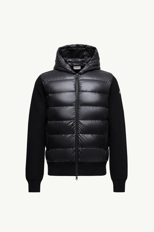 Padded Wool Zip-Up Hoodie