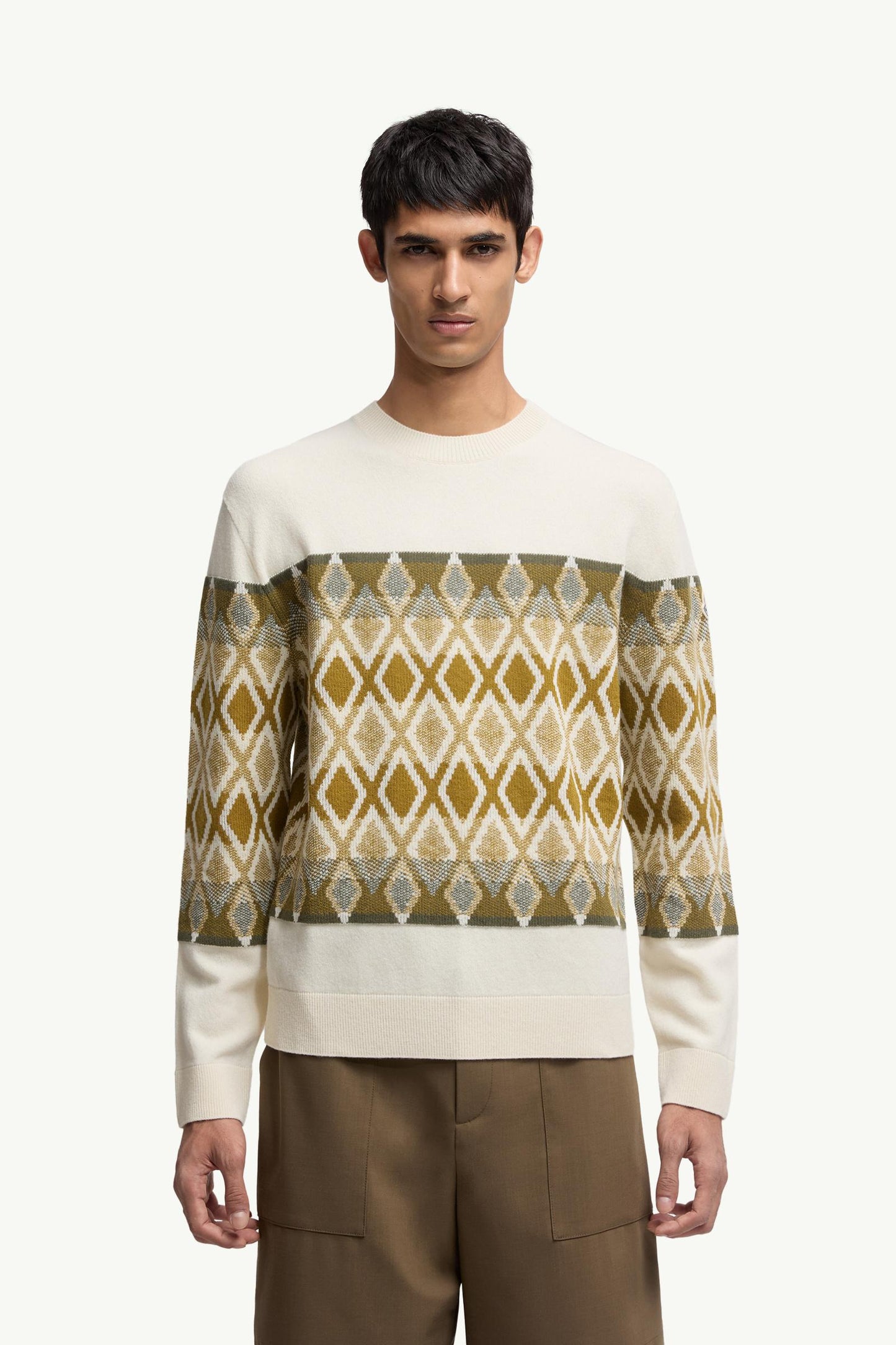 Rhombus Pattern Wool Sweater