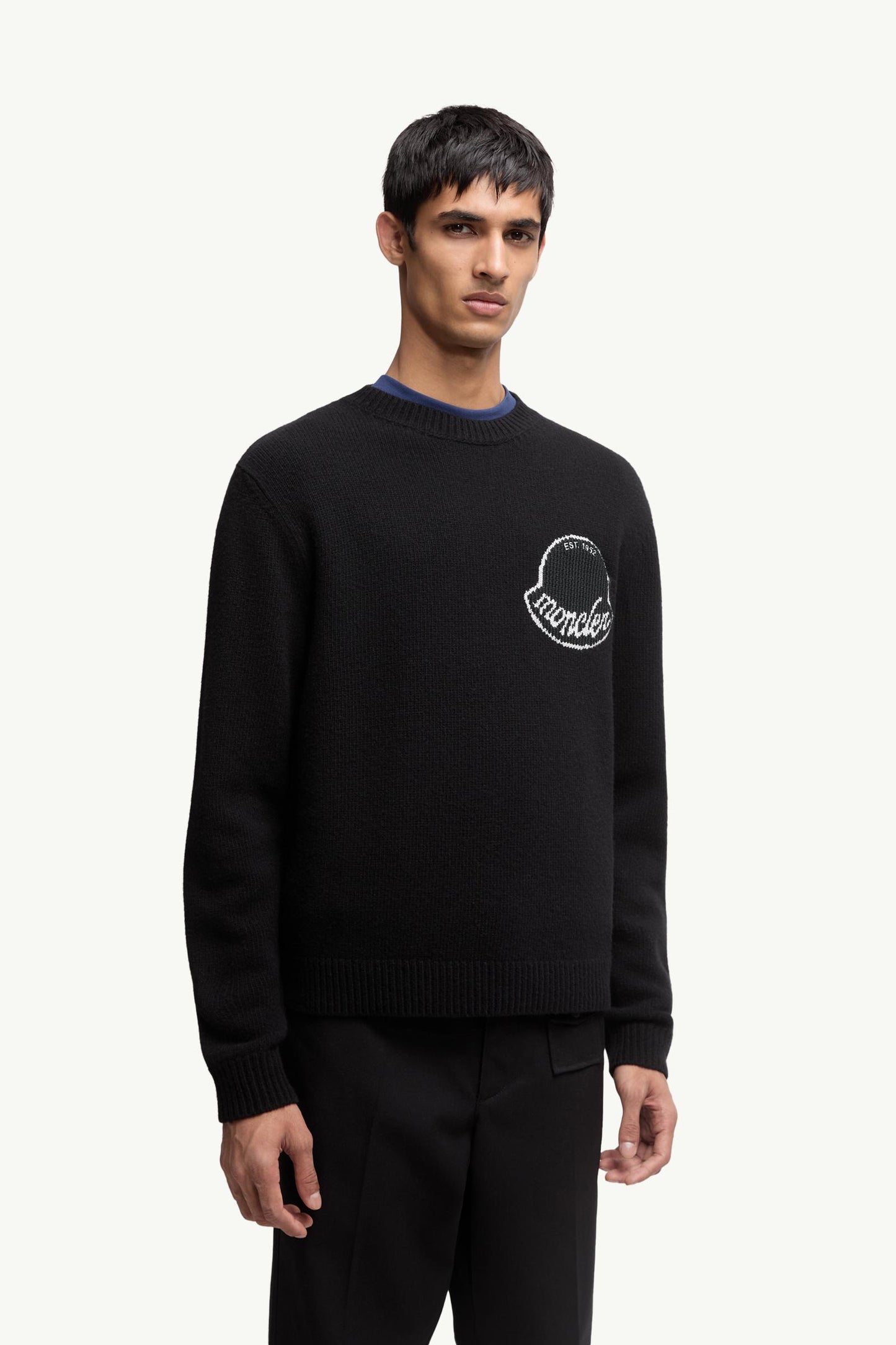 Embroidered Logo Wool Sweater