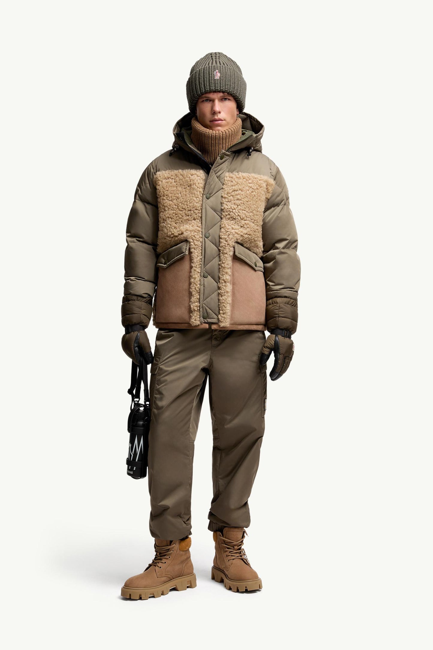 Grifford Shearling Hooded Short Down Jacket