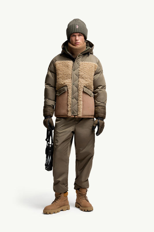 Grifford Shearling Hooded Short Down Jacket