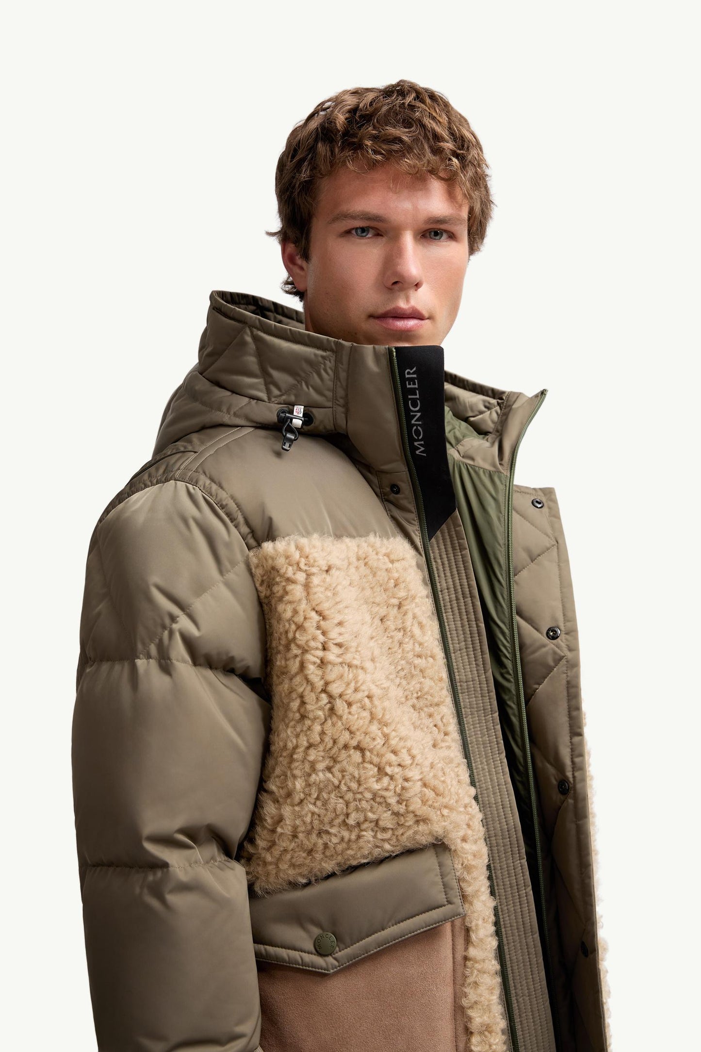 Grifford Shearling Hooded Short Down Jacket