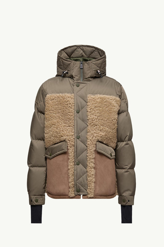 Grifford Shearling Hooded Short Down Jacket