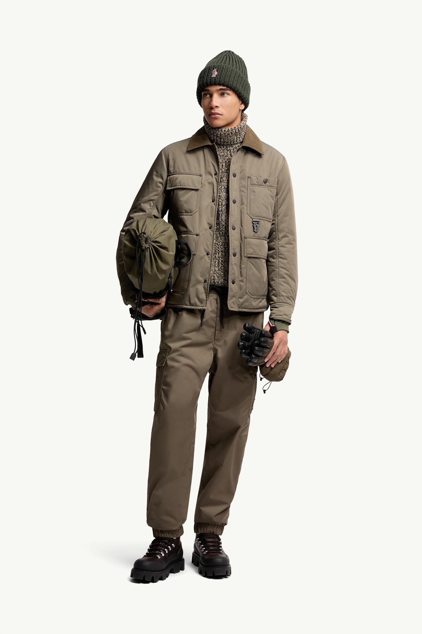 Gabardine Cargo Trousers