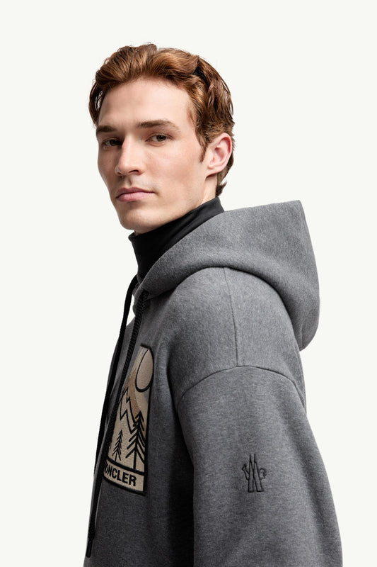 Mountain Logo Cotton Blend Hoodie