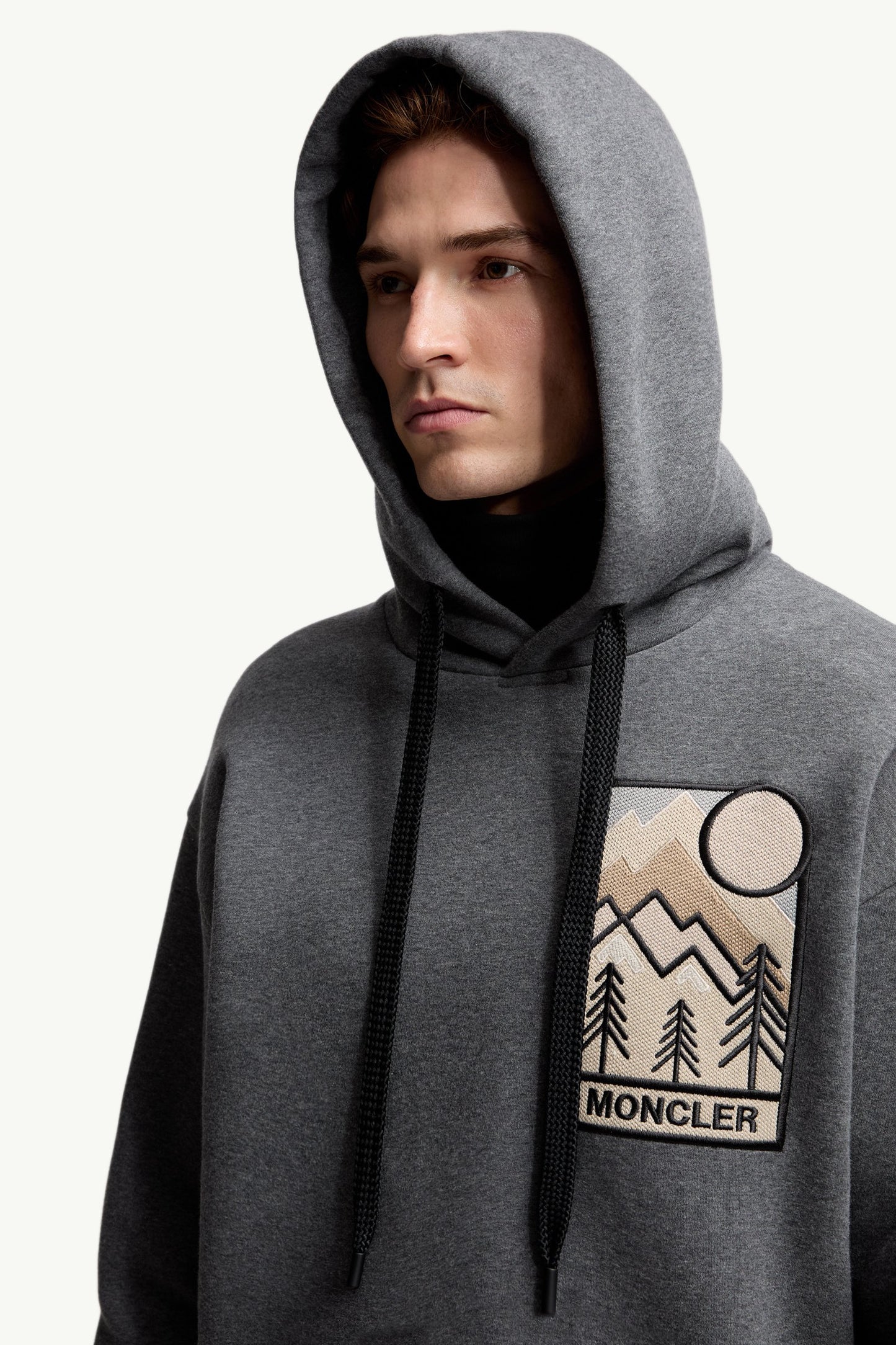 Mountain Logo Cotton Blend Hoodie