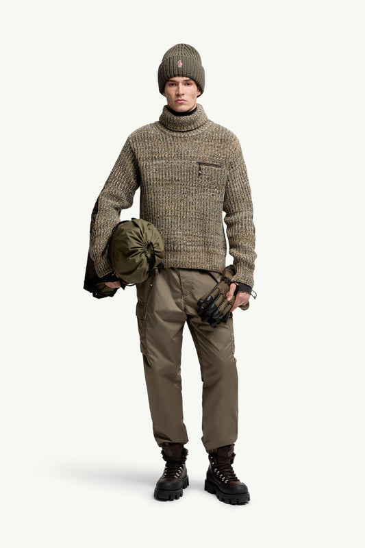 Wool Polo Neck Jumper With Pocket