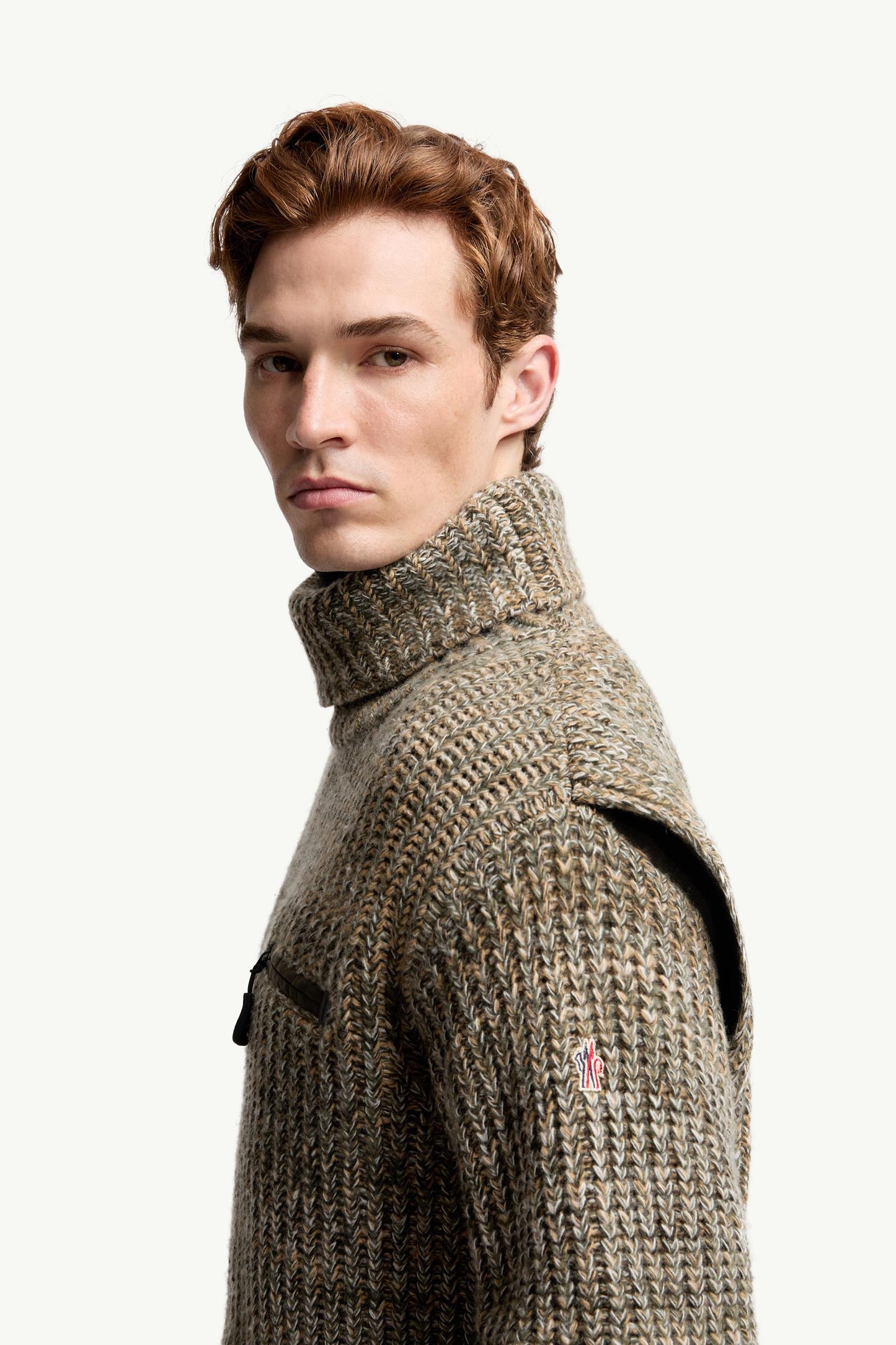 Wool Polo Neck Jumper With Pocket