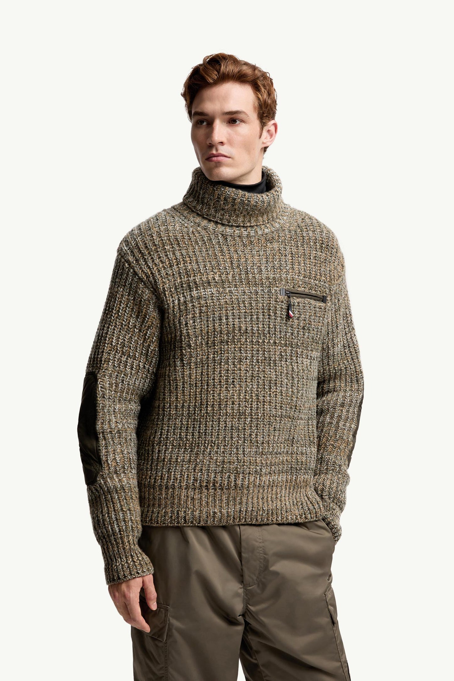 Wool Polo Neck Jumper With Pocket