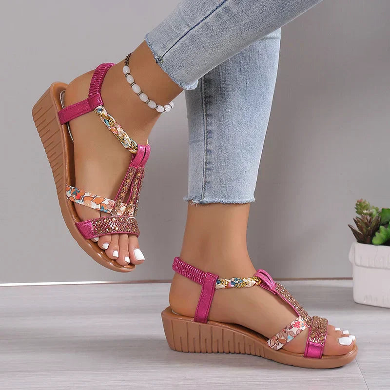 🔥Top1 Best Seller 2025🔥Women's  Summer 2025 Orthopaedic Rhinestone Sandals