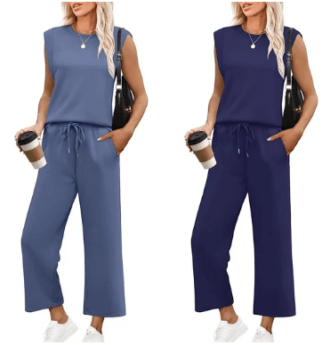 🌺🌺New Arrivals 2025 for Women, Casual Short Sleeve Wide Leg Top, Two Piece Sets