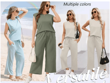 🌺🌺New Arrivals 2025 for Women, Casual Short Sleeve Wide Leg Top, Two Piece Sets