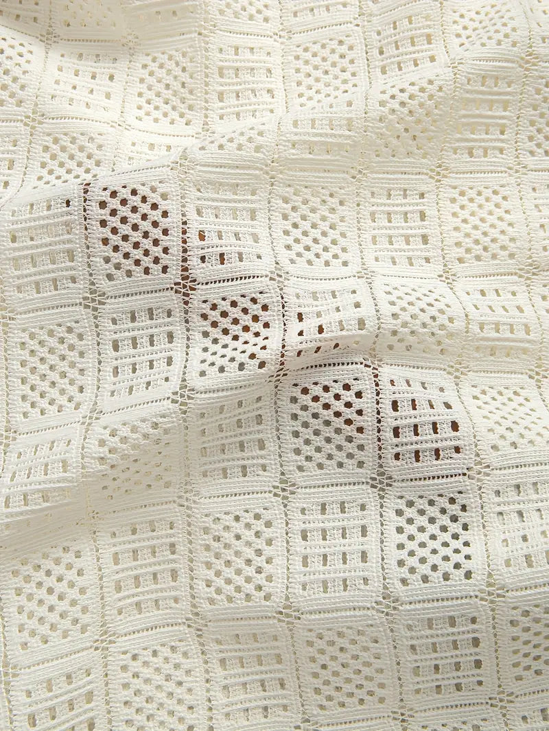 Lightweight Grid Pattern Shirt