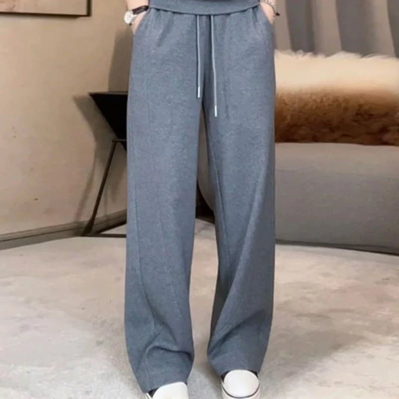 Cropped Sweetshirt & Wide-Leg Pants Set