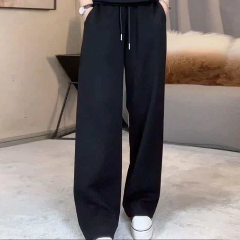 Cropped Sweetshirt & Wide-Leg Pants Set