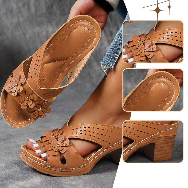Flower Wedge Heel Women's Sandals